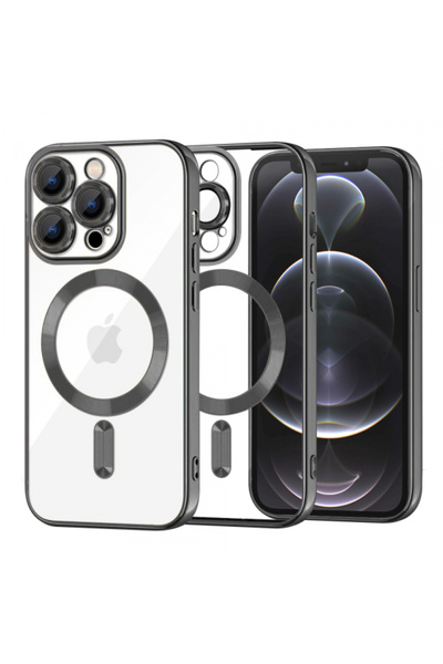 Apple Husa MagSafe pentru iPhone 12 Pro, Techsuit, Luxury Crystal, Neagra