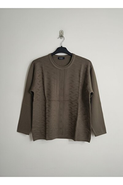 nacar çarşı Pulover casual pentru femei și mamă – Guler rotund simplu, croial...