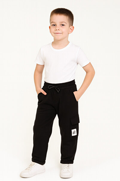 Nickel 179-10-25 Παιδικό αθλητικό παντελόνι Jogger με τσέπες Cargo – Ελαστική...