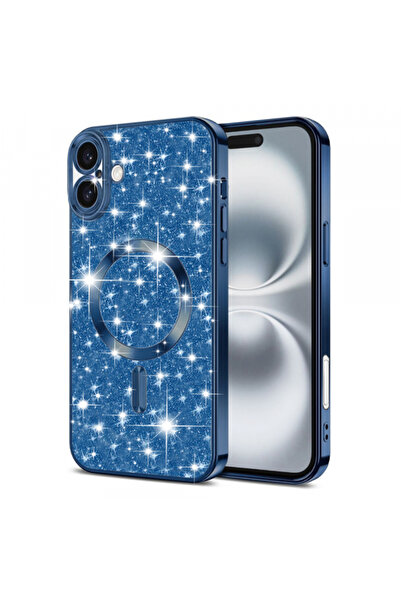 Apple Θήκη MagSafe για iPhone 16 Plus, Techsuit, Πολυτελές Γκλίτερ, Μπλε