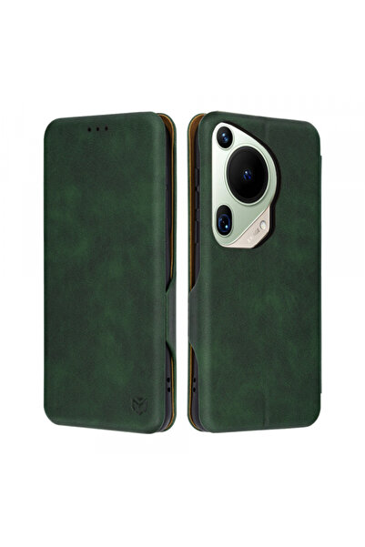 Huawei Husa pentru Pura 70 Ultra, Techsuit, Safe Wallet Plus, Verde