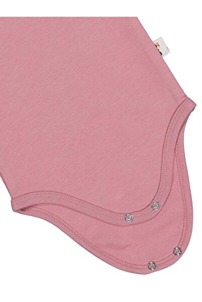 Civil Baby Combed Cotton Rope Strap Lace 3-9 Months Girl Snap Fastener Bodysuit - Pink9-12 Months