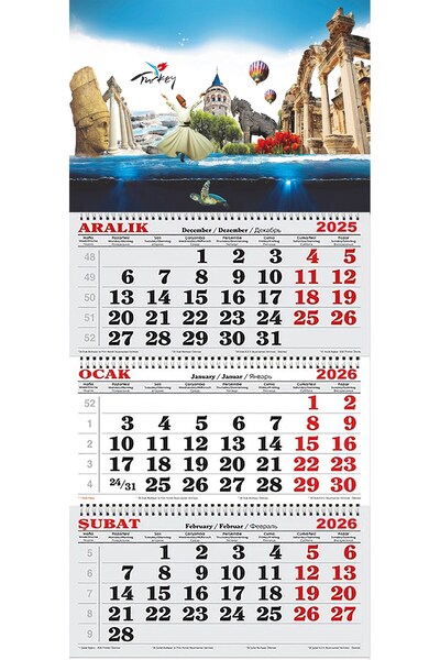 GENC DIJITAL BASKI 2026 Yılı Gemici Takvimi ---TÜRKİYE TURİSTİK