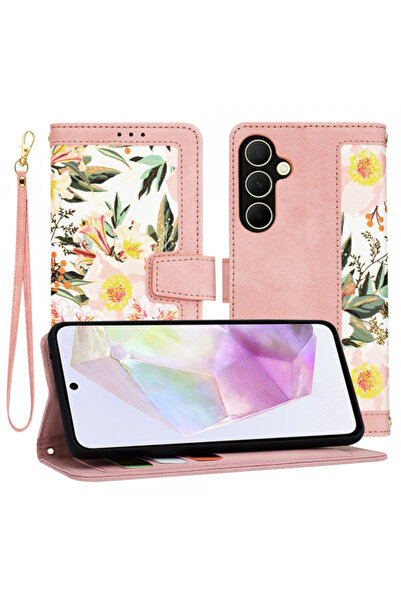 Samsung Husa pentru Galaxy A35 5G A356, Techsuit, FlipCraft, Roz