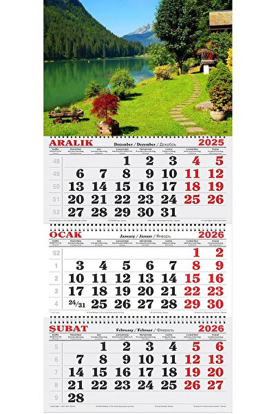 GENC DIJITAL BASKI 2026 Yılı Gemici Takvimi-Göl Kenarında Bahar