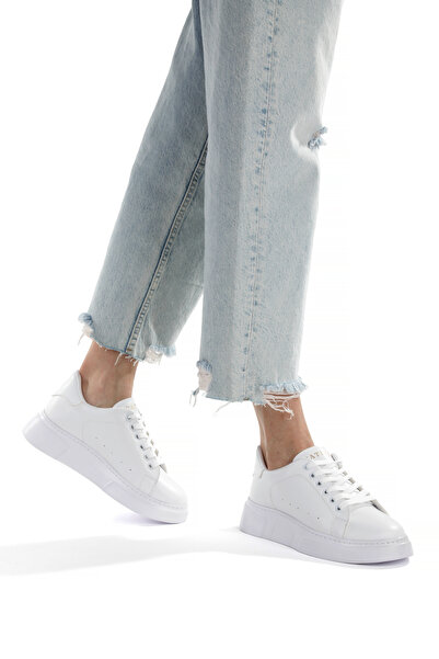 Catelyn Ženske bele Patike debele patike sa vezicama za ležernu upotrebu