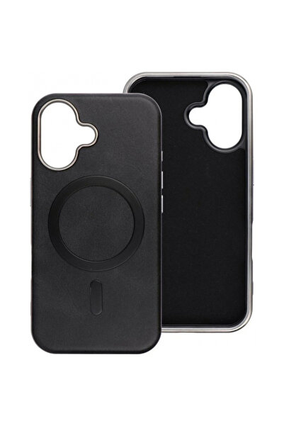 Apple Калъф MagSafe за iPhone 16 Pro, OEM, Gentleman Mag, Черен