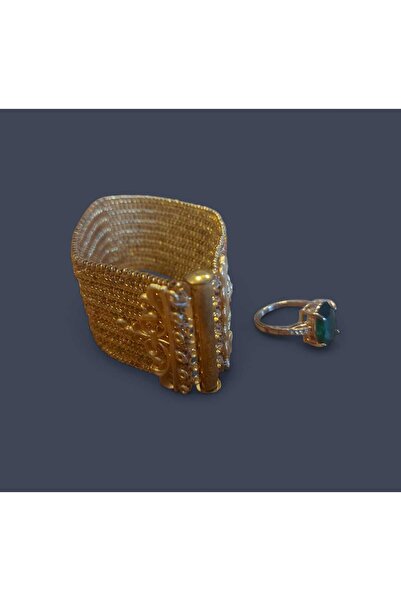 depo haki Vintage Bracelet and Ring Set