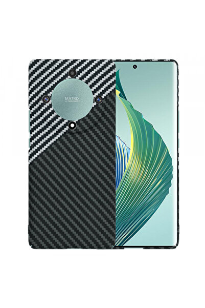 HONOR Case for Magic5 Lite, Techsuit, Carbonite FiberShell, Black Grey