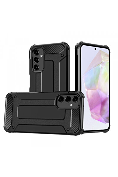 Samsung Θήκη για Galaxy A35 5G A356, Techsuit, Υβριδική Θωράκιση, Μαύρη