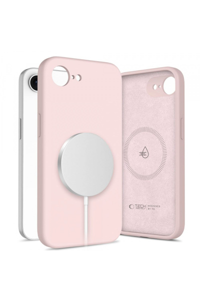 Apple MagSafe Case for iPhone 16e, Tech-Protect, Liquid Silicone, Pink