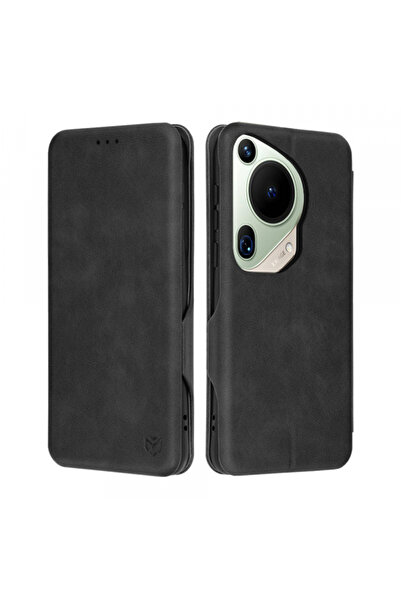 Huawei Husa pentru Pura 70 Ultra, Techsuit, Safe Wallet Plus, Neagra