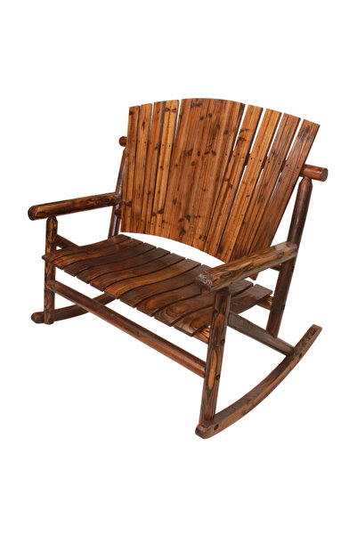 Leigh Country Char-Log Handcrafted Wooden Double Rocking Chair