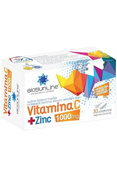 BioSunLine Supliment alimentar Vitamina C 1000 mg + Zinc, BioSunLine, 30 comp...