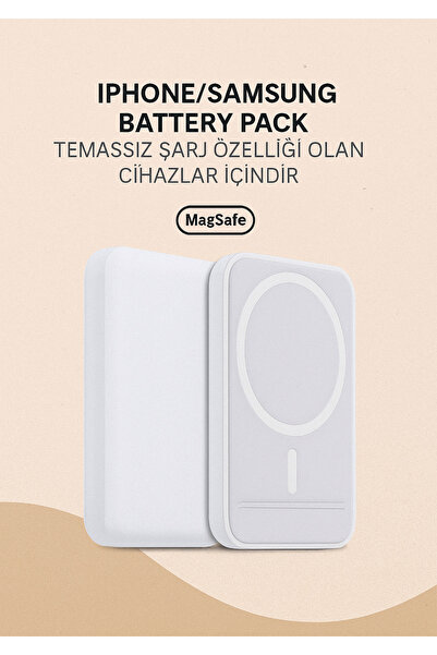 Teknoşık A++ MagSafe PowerBank 5000 mAh – Hızlı Kablosuz Şarj, Şık ve Güçlü T...