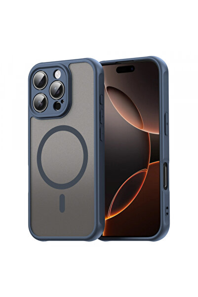 Apple MagSafe Case for iPhone 16 Pro, Techsuit, HaloFrost II, Navy Blue