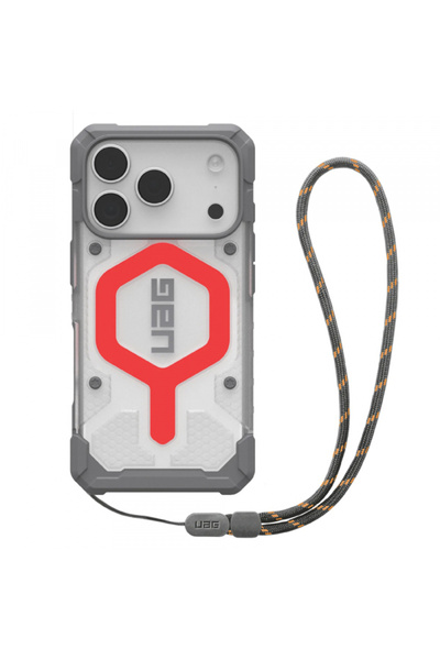 Apple Husa MagSafe pentru iPhone 17 Pro, Urban Armor Gear, Pathfinder Clear with Lanyard, Rosie