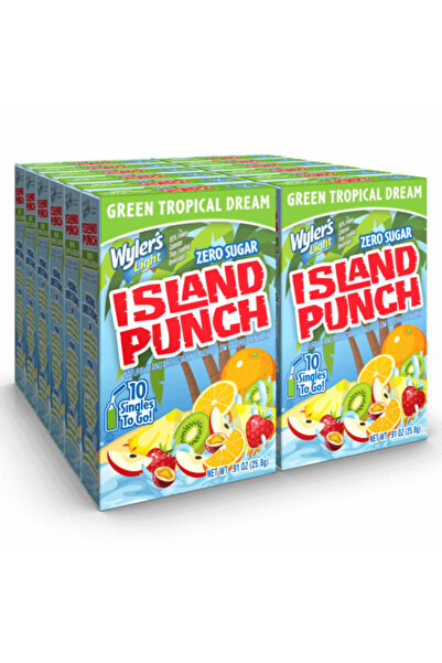 Wylers Light عصير وايلر خالي من السكر نكهة الفواكهة الاستوائية الخضراء - عبوة...