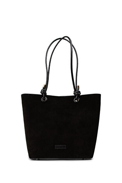 Deery Genuine Suede Black Women's Shoulder Bag