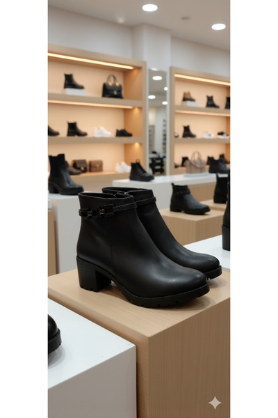 DB Kadın Topuklu Fermuarlı Suya Dayanıklı Bot