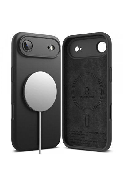 Apple Husa MagSafe pentru iPhone 17 Air, Ringke, Silicone, Neagra