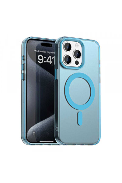 Apple Калъф MagSafe за iPhone 15 Pro Max, Techsuit, CandyCase, Син