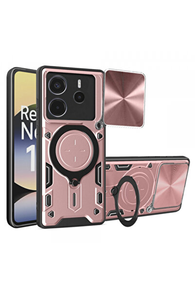 Xiaomi Husa pentru Redmi Note 14 4G (Standard), Techsuit, CamGuard Pro, Roz A...