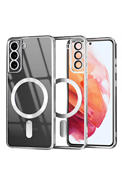 Samsung Husa MagSafe pentru Galaxy S21 5G G991, Techsuit, Luxury Crystal, Argintie