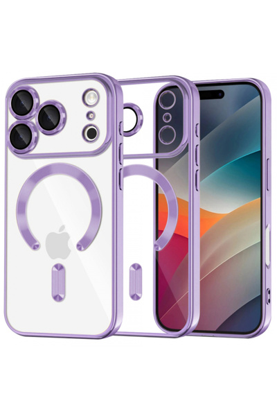 Apple Husa MagSafe pentru iPhone 17 Pro, Techsuit, Luxury Crystal, Mov Deschis