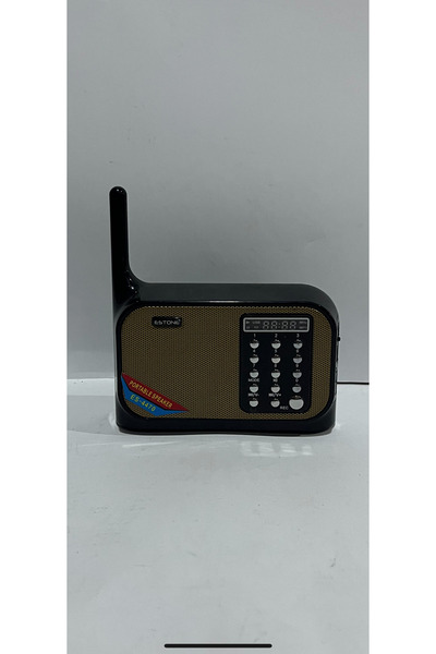 abnturk Taşınabilir nostaljik fm mini radyo 13x8 metal tuşlu siyah çerçeve iç...