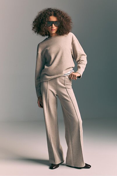 Stradivarius Nervürlü örgü pantolon