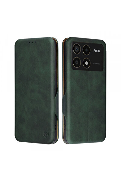 Xiaomi Husa pentru Poco F6 Pro, Techsuit, Safe Wallet Plus, Verde