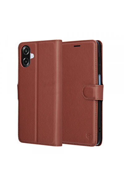 Samsung Husa pentru Galaxy A07 4G A075, Techsuit, Leather Folio, Maro