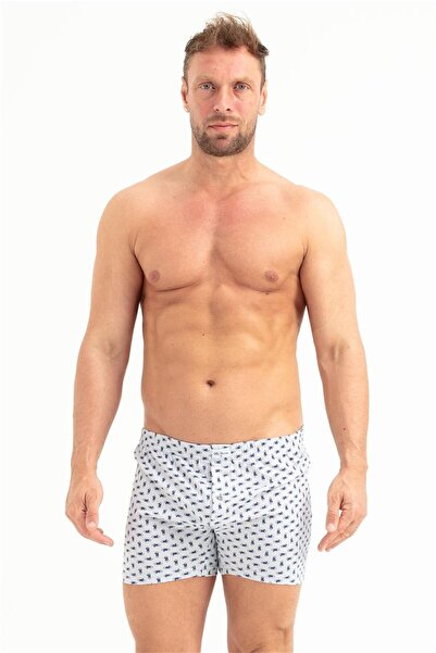 OBJE Erkek Baskılı Penye Boxer