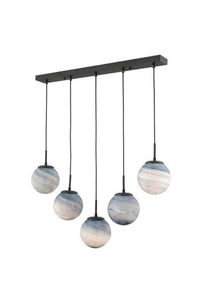 Apliqa Lustra HubRom, EFSER 4110-05-BL 76x85 cm 5xE27-60W Negru