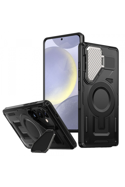 Samsung Husa MagSafe pentru Galaxy S24+ S926, Techsuit, CamVault, Neagra