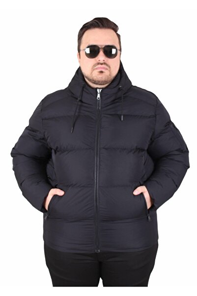 MocGrande Men's Large Size Hooded Coat Lusso 2505 Black