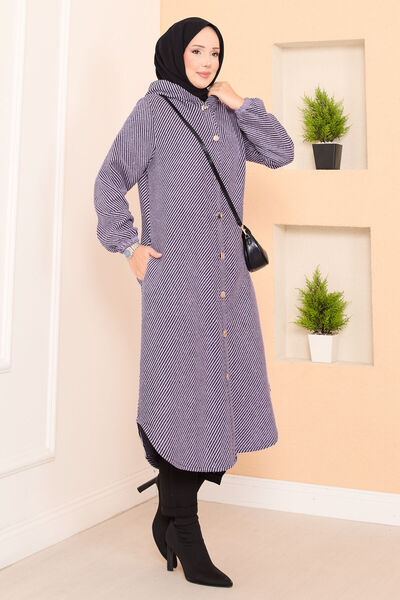 EBRUTESETTÜR Hooded Detailed Herringbone Hijab Cap