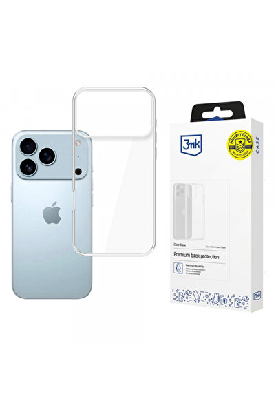 Apple Калъф за iPhone 17 Pro, 3MK, Прозрачен, Сребрист