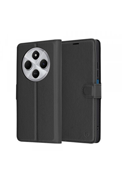 Xiaomi Husa pentru Poco C75 / Redmi 14C, Techsuit, Leather Folio, Neagra