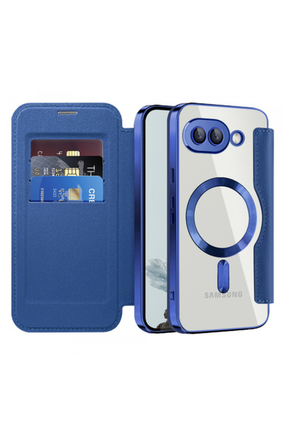 Google MagSafe Case for Pixel 9a, Techsuit, SmartMag Book, Blue