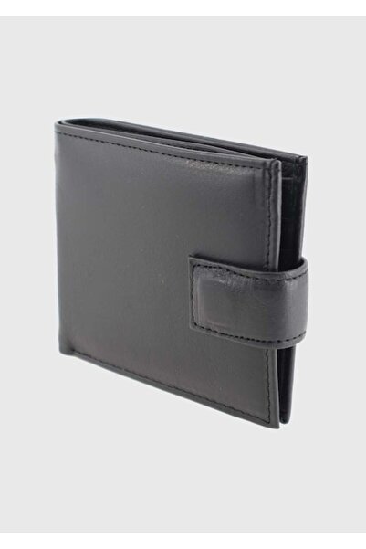 HASSION - Men's leather wallet, F022, black