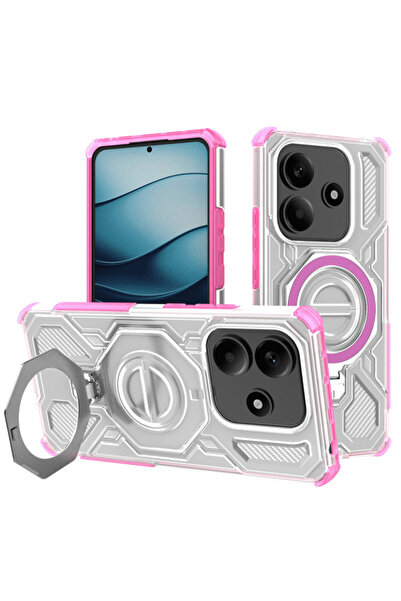 Xiaomi Husa pentru Redmi Note 14 5G, Techsuit, Carbon Shield Pro, Roz