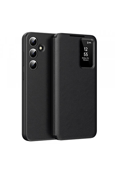 Samsung Husa pentru Galaxy A56 A566, Techsuit, SmartView, Neagra