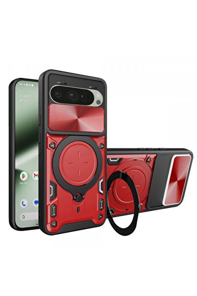 Google Case for Pixel 10 Pro / 10, Techsuit, CamGuard Pro, Red