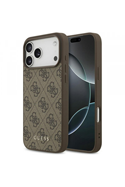 Apple Husa pentru iPhone 17 Pro Max, Guess, 4G Classic, Maro