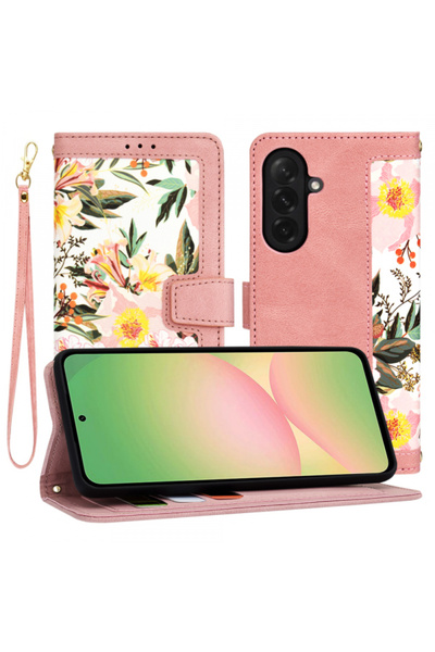 Samsung Калъф за Galaxy A56 A566, Techsuit, FlipCraft, Розов
