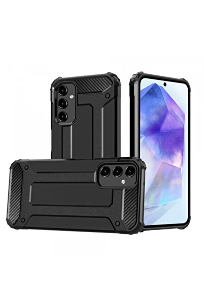 Samsung Θήκη για Galaxy A55 5G A556, Techsuit, Υβριδική Θωράκιση, Μαύρη