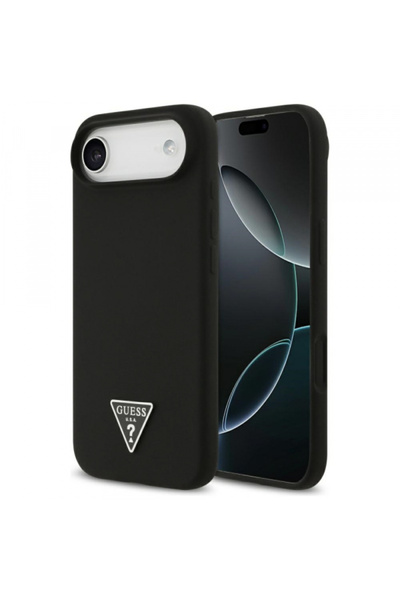 Apple Husa MagSafe pentru iPhone 17 Air, Guess, Triangle Logo, Neagra