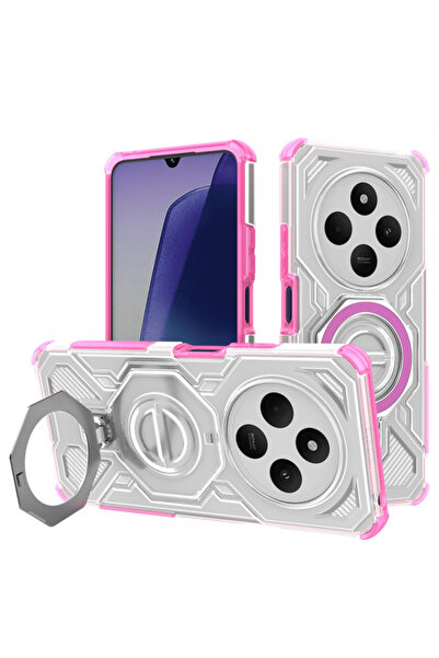 Xiaomi Husa pentru Poco C75 / Redmi 14C, Techsuit, Carbon Shield Pro, Roz